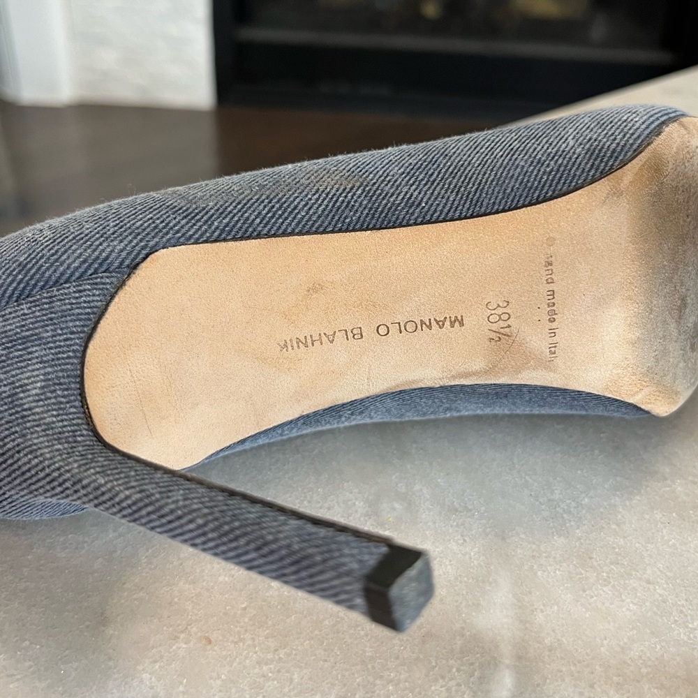 Manolo Blahnik Blue Heels - Picture 7 of 10